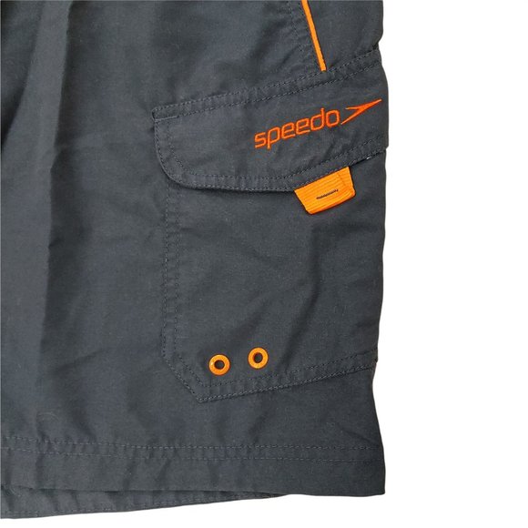 Speedo Trunks Elastic Waist Drawstring Pockets Mesh Navy Mens XL Summer Pool - Picture 8 of 9